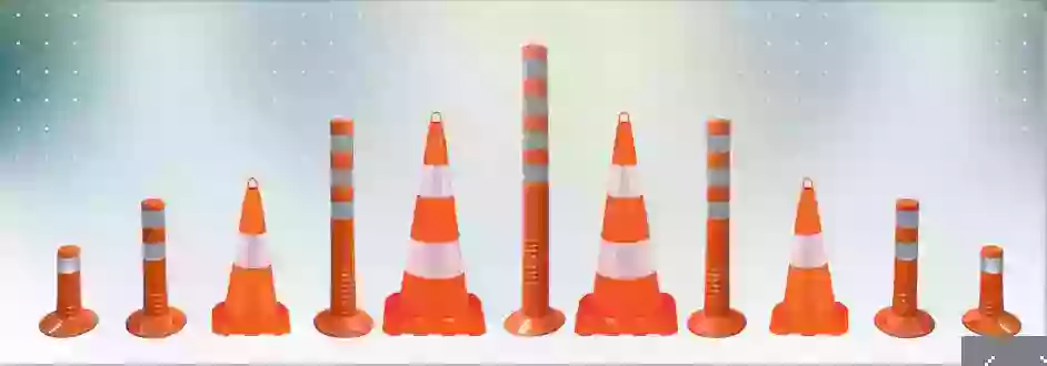 Trafik Konisi,Trafik Hunisi veya Delinatör tamamen plastikten yapılmışTIR